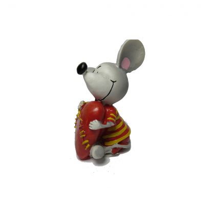 Статуэтка керамическая мышка с сердцем 9*7см