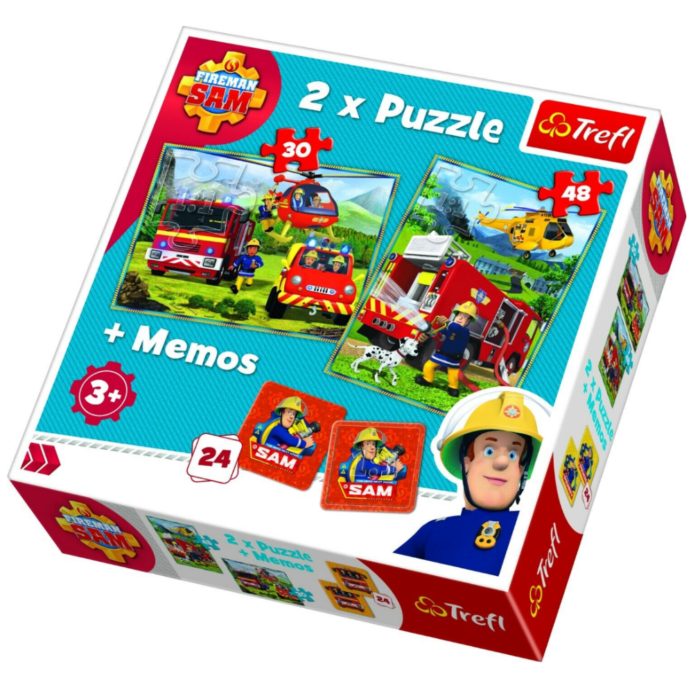 Пазлы Trefl 2в1 30/48эл.+memos Fireman Sam 27,5*20,5см 3+ 90791