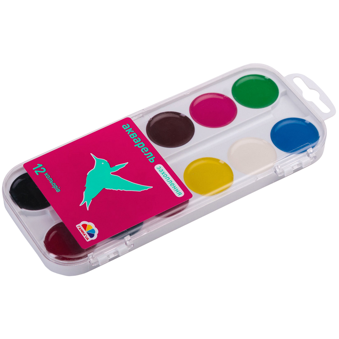 Акварель 12 цветов, без кисти 1 Акварель 12 цветов, без кисти 1