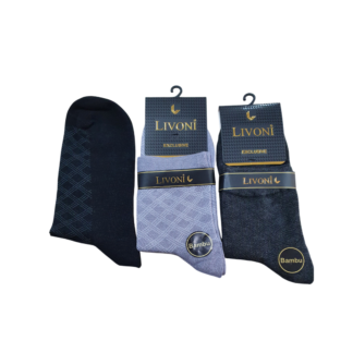 Носки муж.сред. Exclusive ромбы, пятка однот. 40-44 бл(12) (0727) 507-27