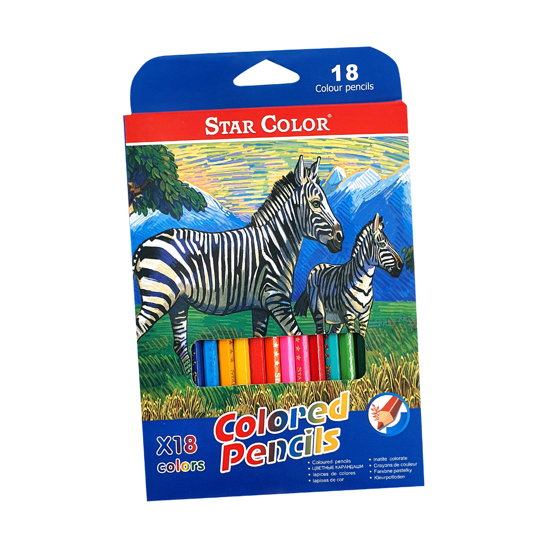 Creioane colorate 18buc Star Color 1