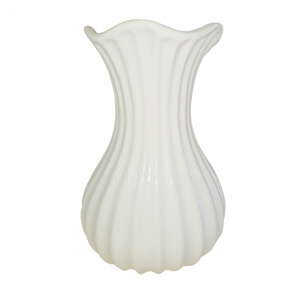 Vaza de ceramica, rotunda, alba, figurata 10*18 cm 1