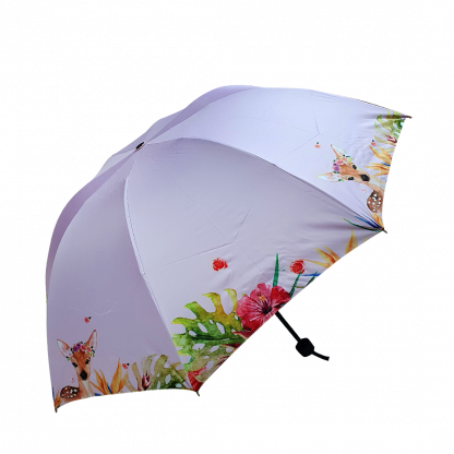 Зонт женский складной цветы/животные края 1
