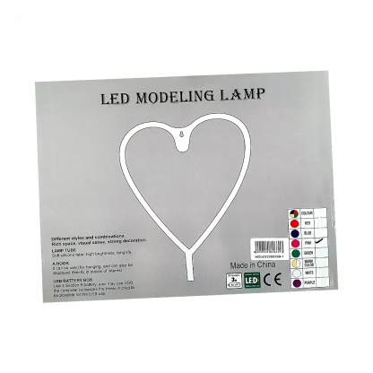 Лампа настенная LED сердце 3