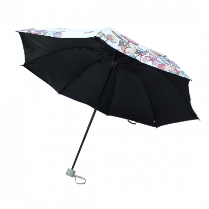 Зонт женский складной однотонный, крупные цветы 1