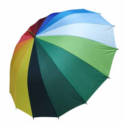Зонт женский трость разноцветный, радуга 2