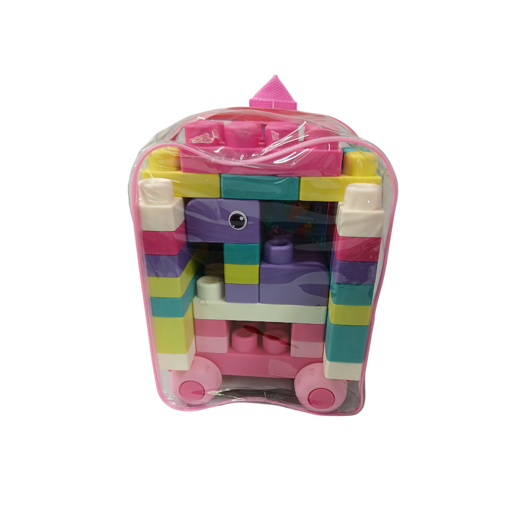 Jucarie constructor, clasic, piese mari fete , in ruczac 50buc 1 Jucarie constructor, clasic, piese mari fete , in ruczac 50buc 1