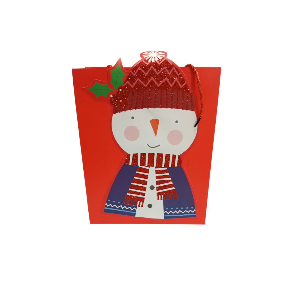 Пакет подарочный картонный снеговик, олень, дед мороз 32*26*12см 1 Пакет подарочный картонный снеговик, олень, дед мороз 32*26*12см 1