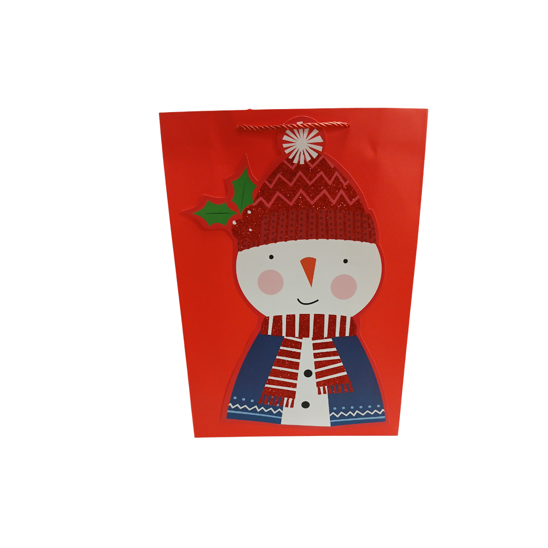 Пакет подарочный картонный снеговик, олень, дед мороз 44*30*12см 1 Пакет подарочный картонный снеговик, олень, дед мороз 44*30*12см 1