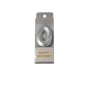 Свеча для торта - цифра 0 фигурная Happy Birthday (0105) 86-11