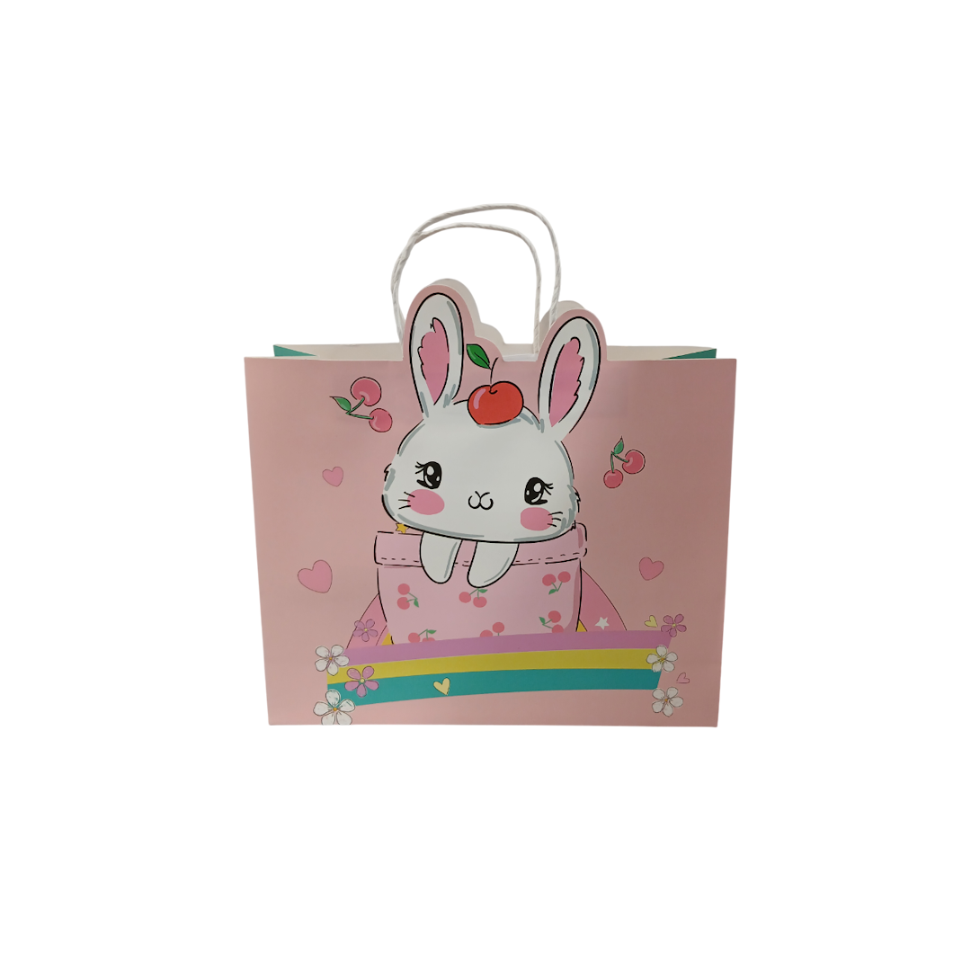 Пакет подарочный, картон, зайка/кошечка с ушками 32*26*10см 1 Пакет подарочный, картон, зайка/кошечка с ушками 32*26*10см 1