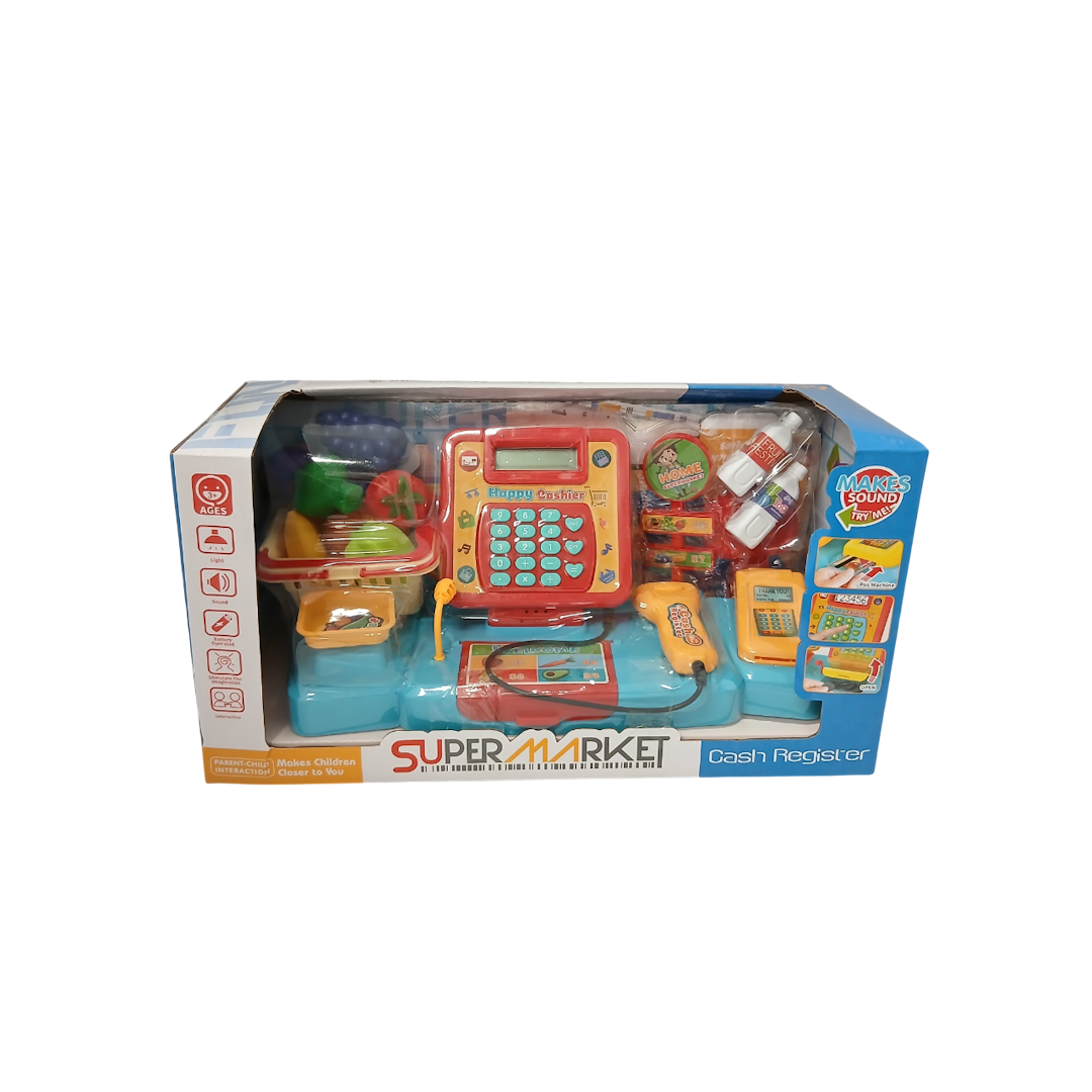 Игрушка кассовый аппарат с продуктами 38*20см 1 Игрушка кассовый аппарат с продуктами 38*20см 1