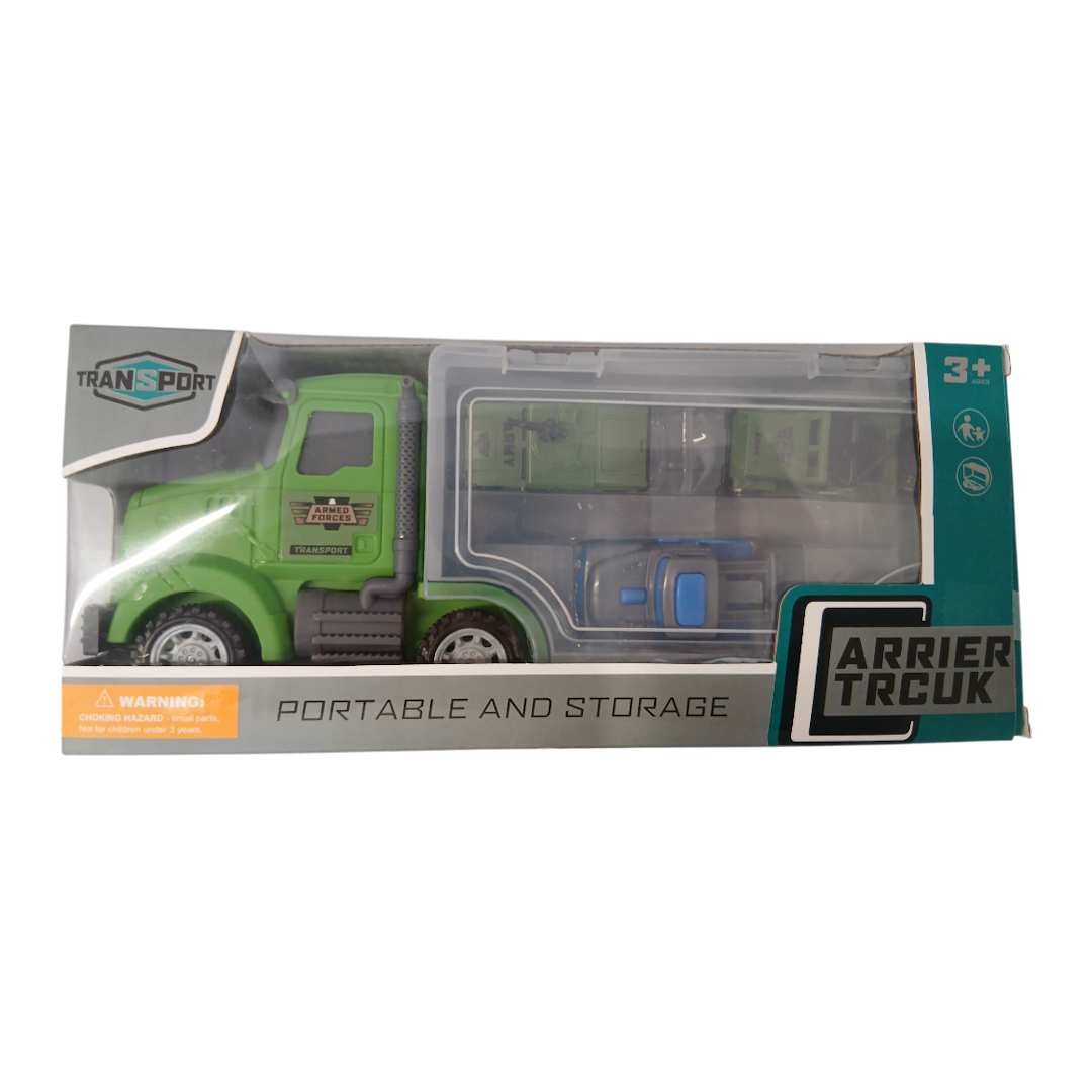 Masina tailer+3 masini mici ,tir transparent 24cm 1 Masina tailer+3 masini mici ,tir transparent 24cm 1