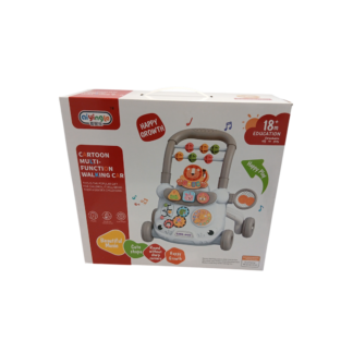 Ходунок-толкатель музыкальный с игровой панелью серый 18+