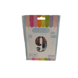 Шарик алюминиевая пленка цифра 9 81см