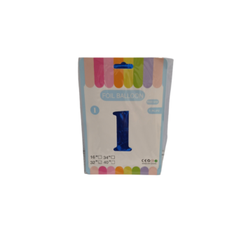 Шарик алюминиевая пленка цифра 1 81см