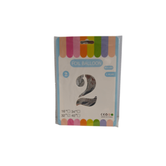 Шарик алюминиевая пленка цифра 2 81см