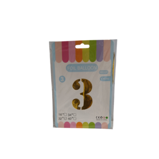 Шарик алюминиевая пленка цифра 3 81см