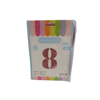 Шарик алюминиевая пленка цифра 8 81см