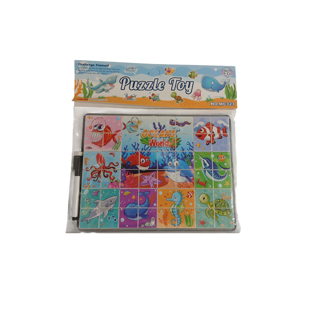 Паззлы детские пластиковые с доской и маркером для рисования MC323 1 Паззлы детские пластиковые с доской и маркером для рисования MC323 1