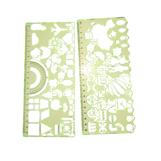 Set de rigle 2buc 20cm marg.valuroasa, figuri