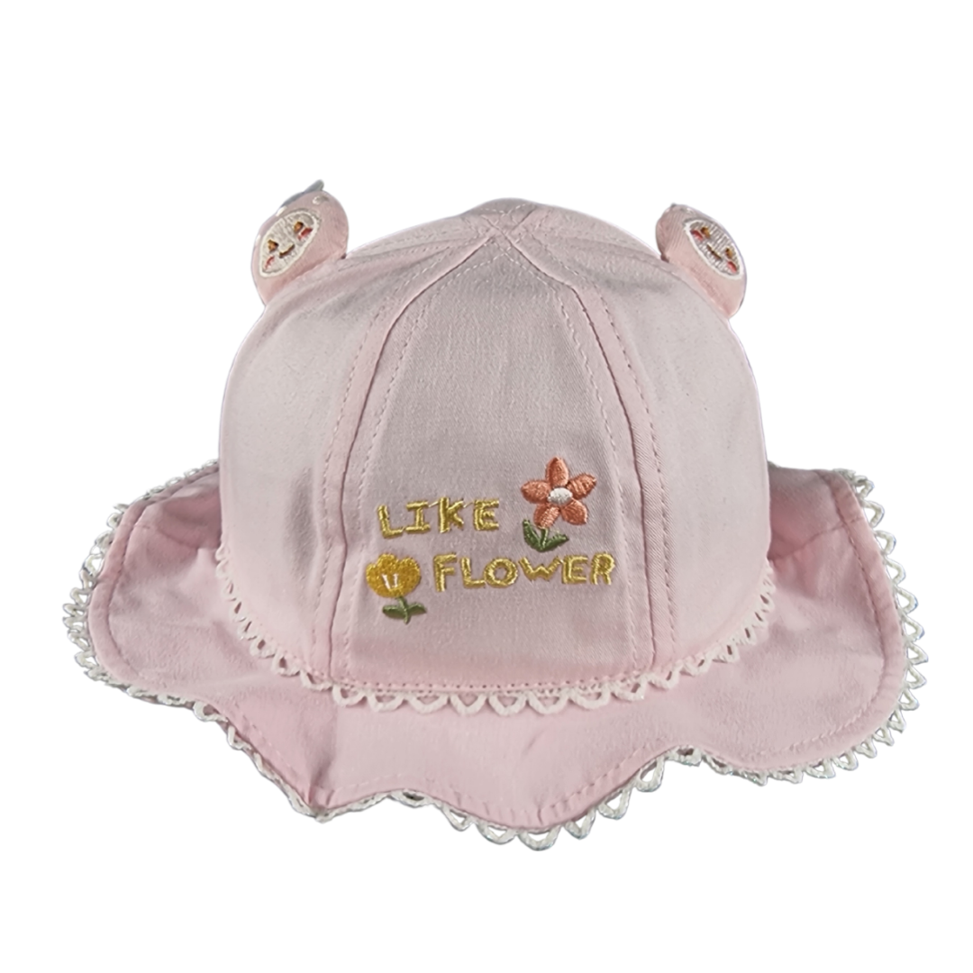 Панамка детская с ушками, цветок, рюши 1 Панамка детская с ушками, цветок, рюши 1