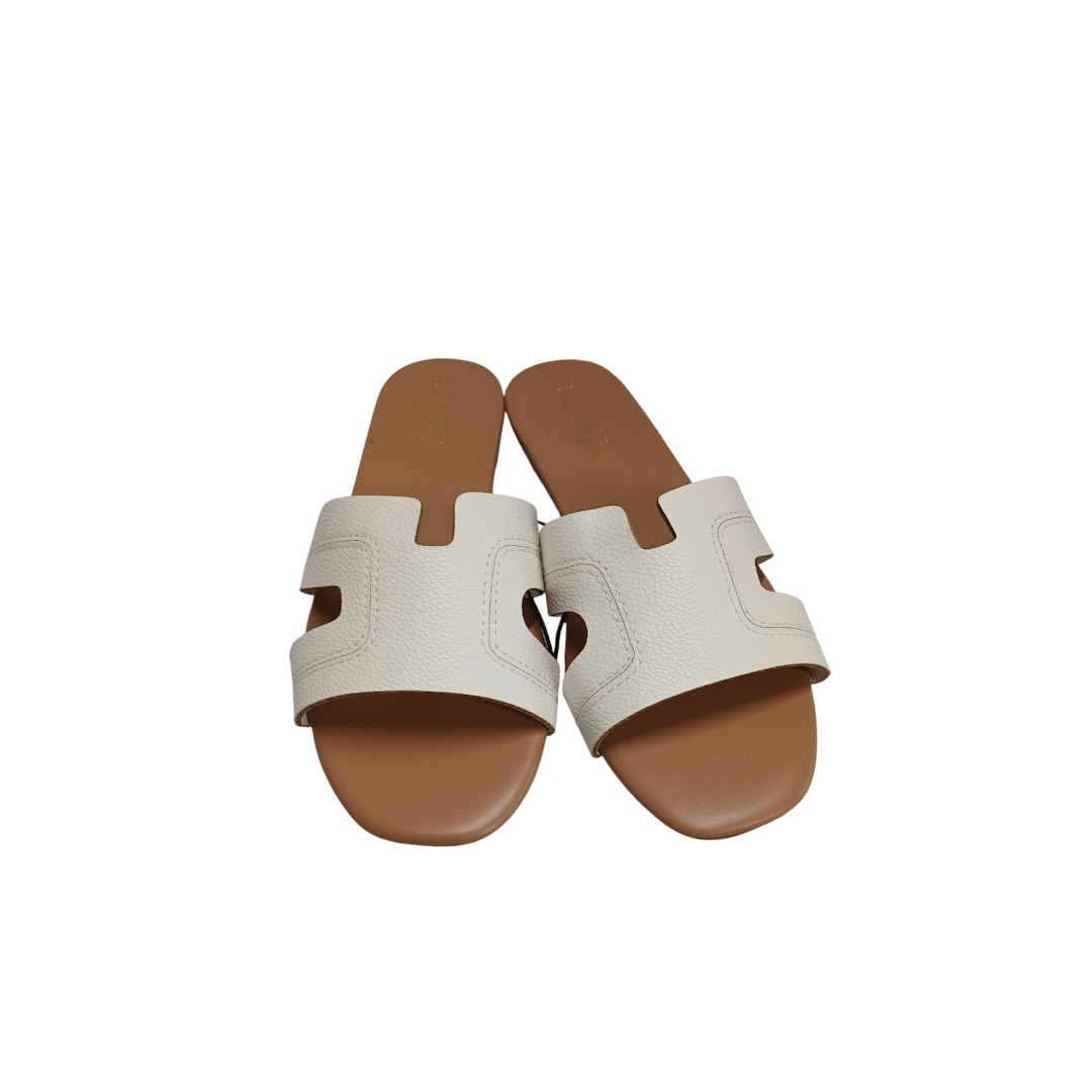 Шлепанцы женские кожзам однотонные белые Cozy 36-40р. - Сleber