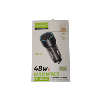 Зарядное устройство USB для авто UK-CG02 PD30W+QC3.0 (0309) 26-4