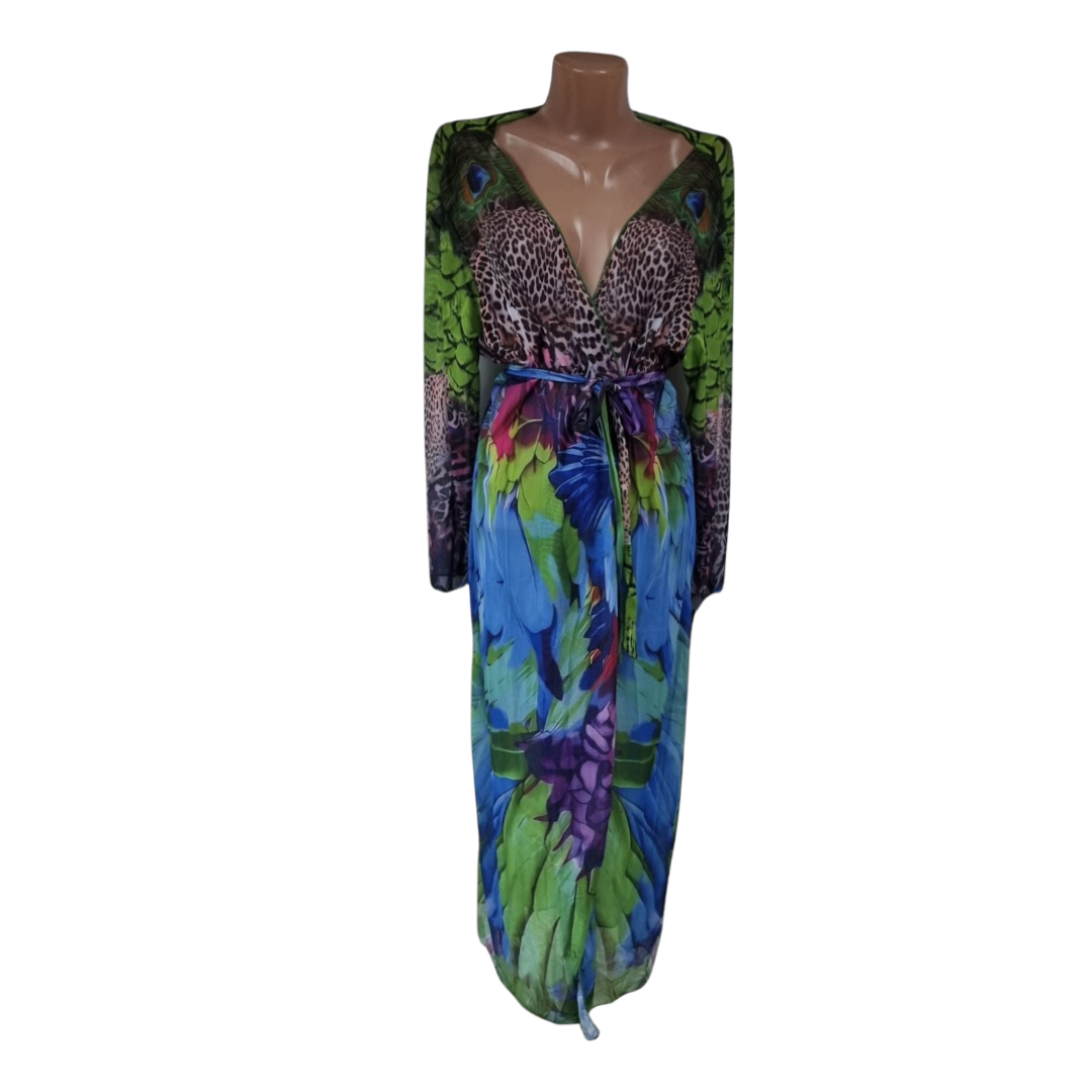 Pareo pu plaja mineca lunga,colorat cu legatoare M-XL Julla 1 Pareo pu plaja mineca lunga,colorat cu legatoare M-XL Julla 1