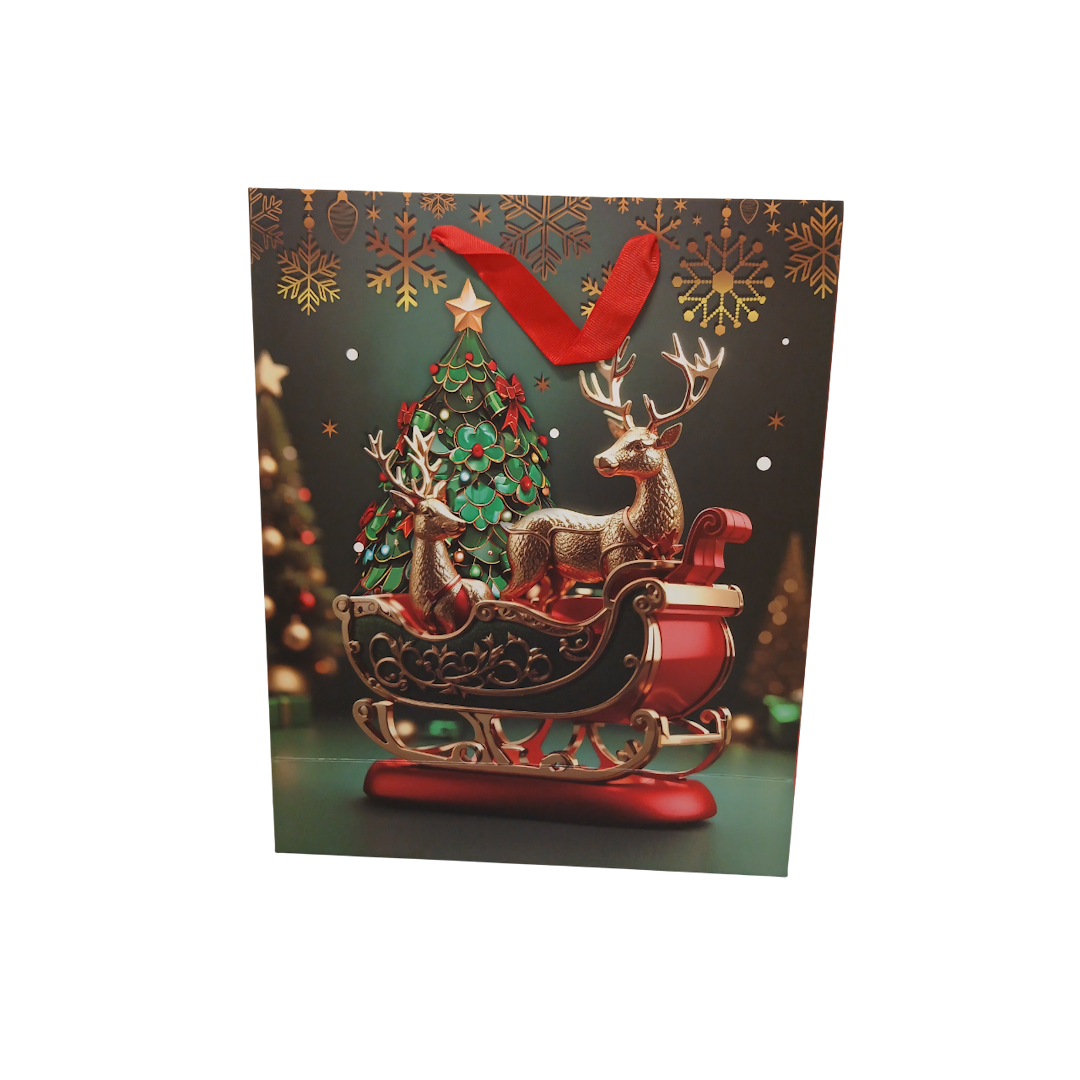 Пакет подарочный картонный, новогодний яркий рисунок 32*26*10см 1 Пакет подарочный картонный, новогодний яркий рисунок 32*26*10см 1