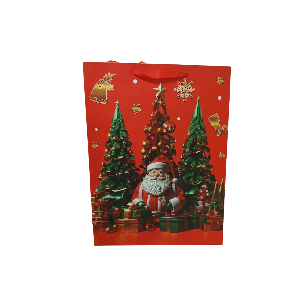 Пакет подарочный картонный, новогодний яркий рисунок 40*30*12см 1 Пакет подарочный картонный, новогодний яркий рисунок 40*30*12см 1