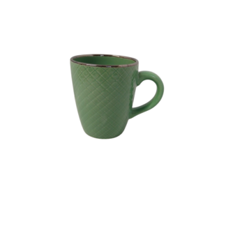 Cana de ceramica o culoare romburi 9*10,5cm