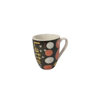 Cana de ceramica cercuri colorate Latte 8*10cm