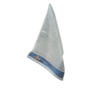 Полотенце махра 50*25см однотонное, край рисунок