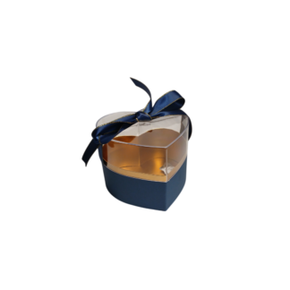 Cutie p/u cadou inima transparent cu bant 15*12cm