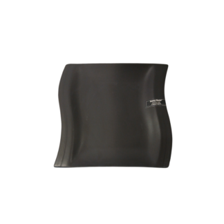 Farfurie ceramica patrata neagra marginea valuroasa D20,5cm