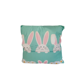 Perna decorativa iepurasi cu romanite 43*43cm