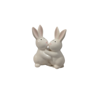 Suvenir din ceramica iepurasi de pasti 2buc 9cm