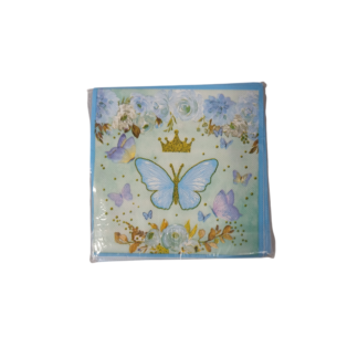 Servetele de hirtie 33*33cm 20buc rama pe margini,flori,fluturi