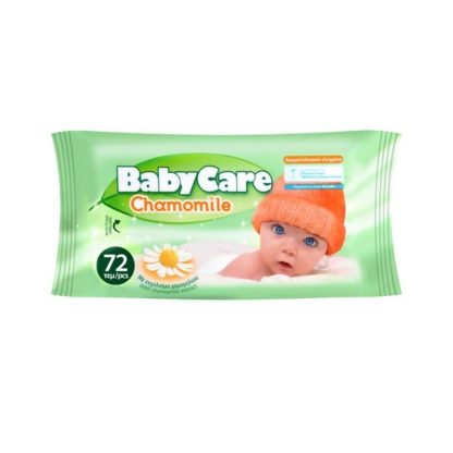 Влажные салфетки BABYCARE 72шт Ромашка 1