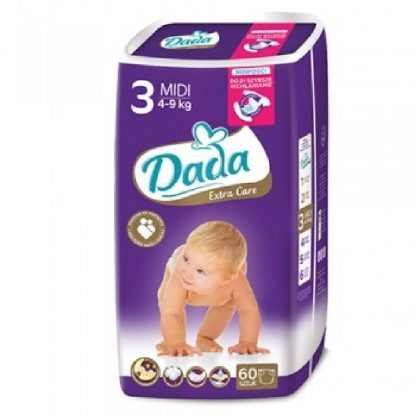 Подгузники Dada Extra Care 3 Midi 4-9кг 60шт - Сleber