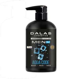 Шампунь- гель д/душа мужской DALAS COSMETICS 550мл 3в1 Aqua Code