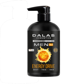Шампунь- гель д/душа мужской DALAS COSMETICS 550мл 3в1 Energy Drive