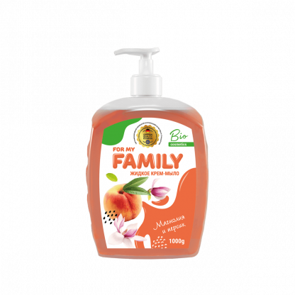 Жидкое крем-мыло Family 1000 мл Магнолия и персик