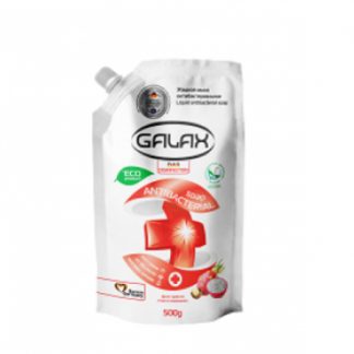 Жидкое мыло Galax 500мл запаска Aнтибактериальное с Экстрактом фрукт дракона и масло макадамии