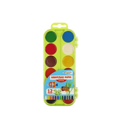Acuarela pe baza de miere 12 culori in cutie din plastic Craft & Joy 1