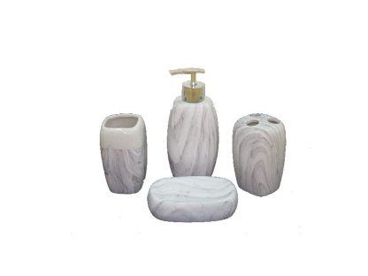 Набор для ванной керамический 4 предмета под мрамор 1