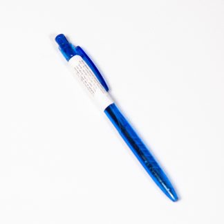 Ручка шариковая синяя автомат “прозрачная”