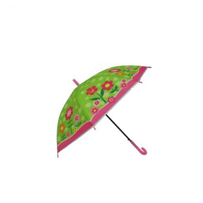 Зонт для девоч. силик. cо свистком цветы/бабочки D50см 1
