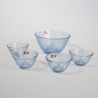 Набор пиал стекло 4шт D12см + 1шт D21,5см
